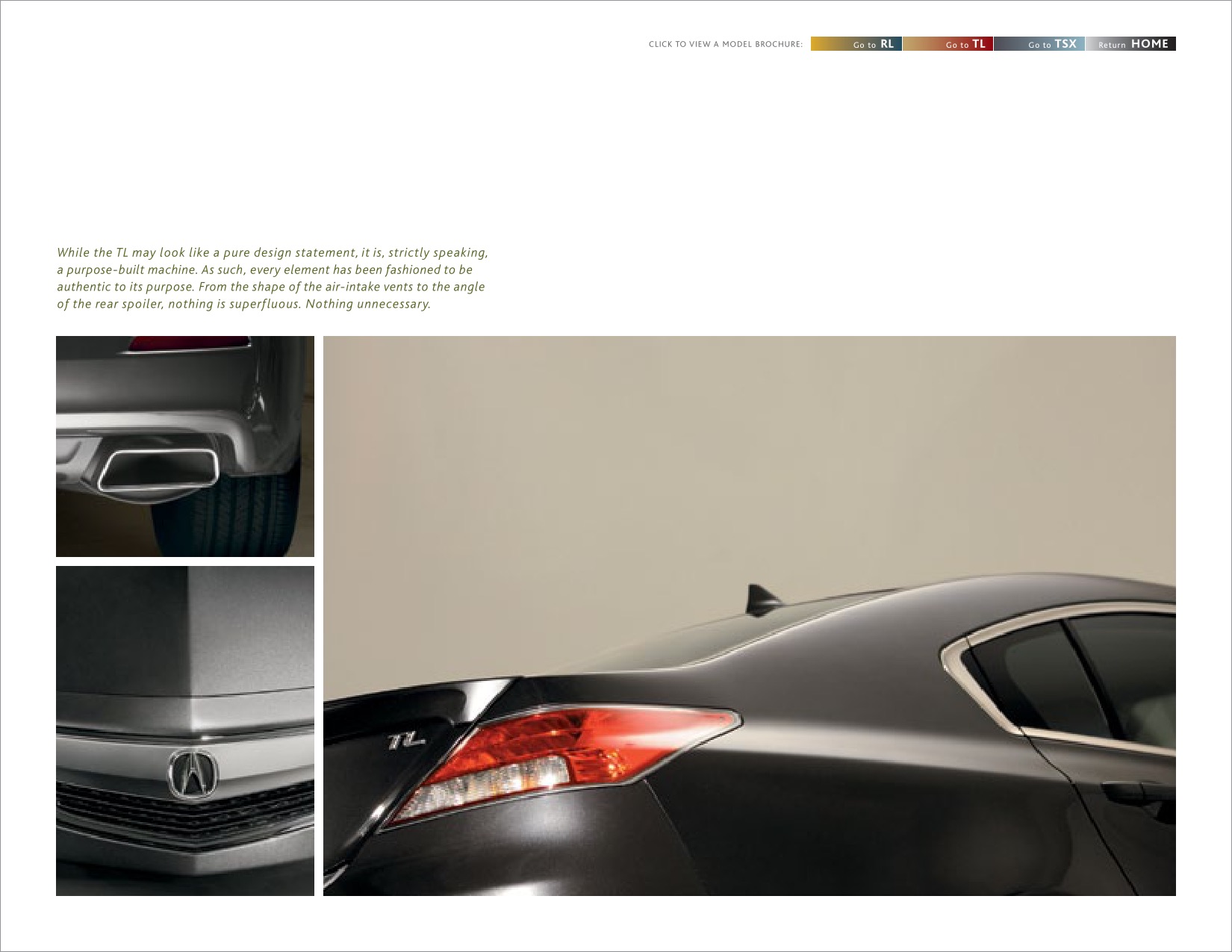2012 Acura RL TL TSX Brochure Page 43